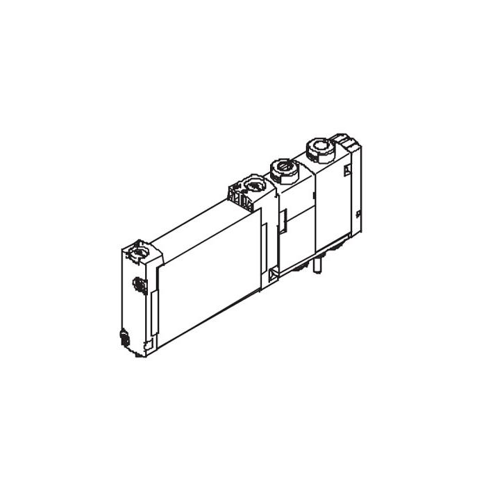 Plate valve G1/4, 2x two-position three-way valve, external pilot air source, gas reset, valve width 18 mm, FAS-B18-T32H-AZ, 8180311140